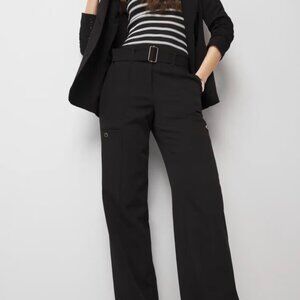 WHBM Belted Utility Wide Leg Pant Belted Utility Wide Leg Pant Black Size 6